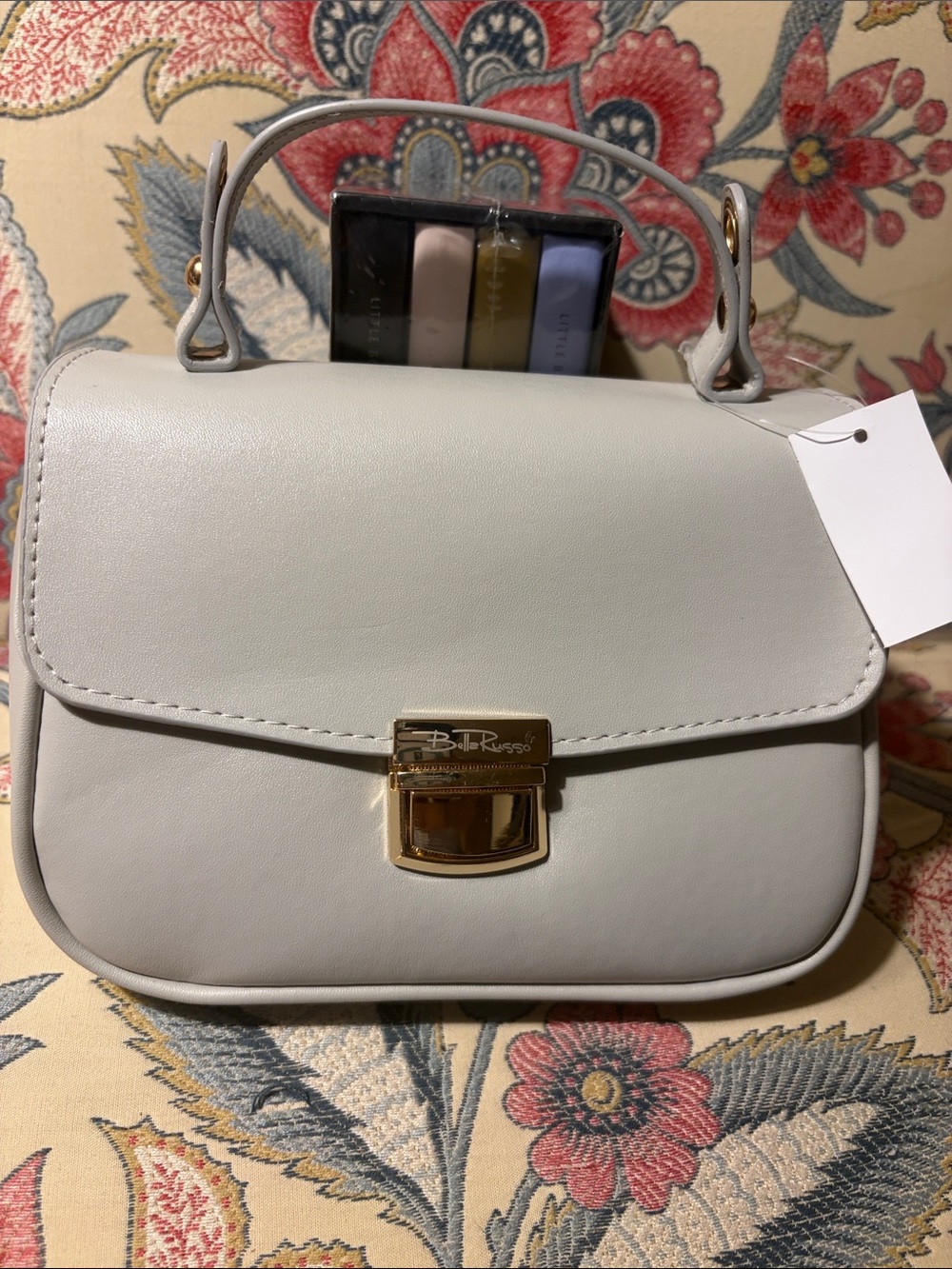 Belle Russo Cream Top-Handle Women’s Satchel